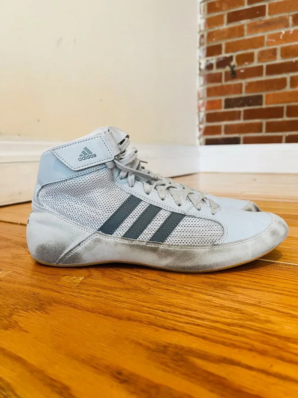 Adidas HVC 2 Men's Wrestling Boxing Shoes Dark Onyx Gray Size 9.5